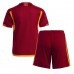 AS Roma Babykleding Thuisshirt Kinderen 2023-24 Korte Mouwen (+ korte broeken)